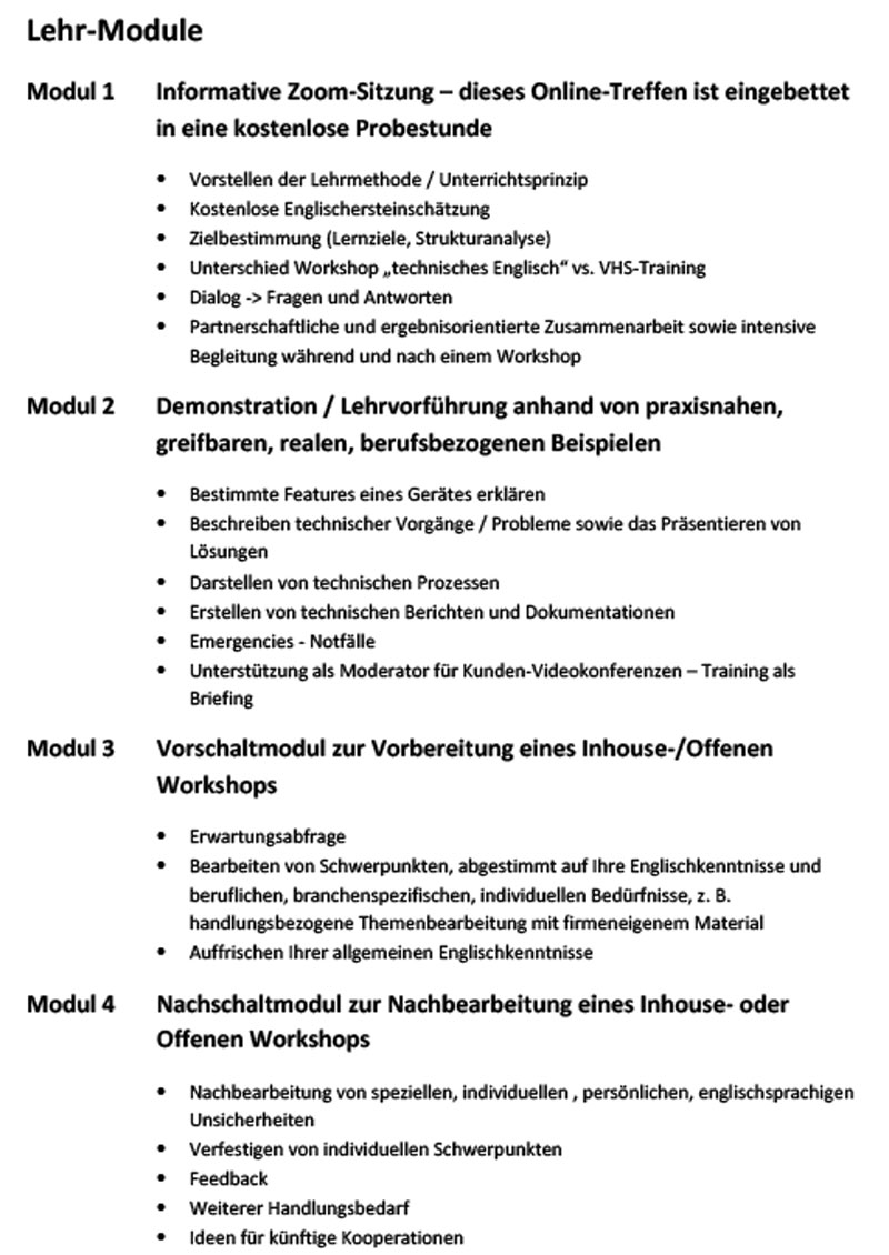 Workshop Module Samples zoom-workshop-module - Fachenglisch - Technisches Englisch